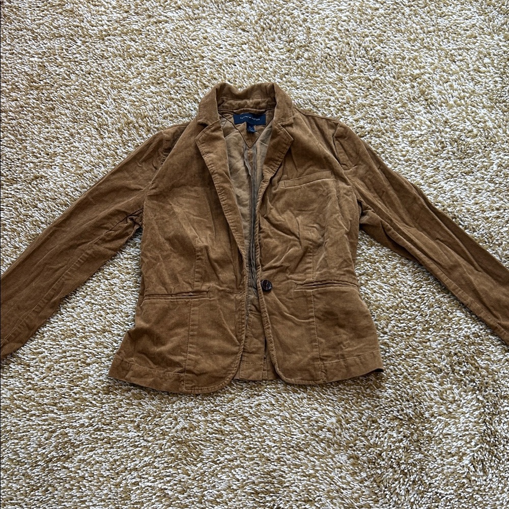 Tommy Hilfiger Women's Tan Corduroy Blazer